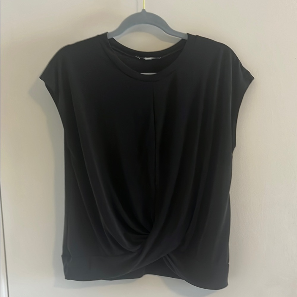 Black Twist Front Women's Top